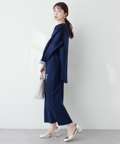 natural couture(ナチュラルクチュール)の「三重臼Iラインスカート(スカート・レディース・イエロー系その他/オフホワイト/ピンク/ベージュ/ネイビー・FREE)」の22枚目の写真