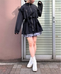 ミリタリーフーディーブルゾン