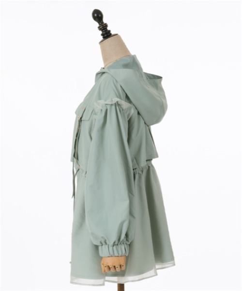 axes femme POETIQUE（アクシーズファムポエティック）の「ミリタリーフーディーブルゾン（ブルゾン・レディース・ミント/ブラック/キナリ・MEDIUM）」の8枚目の写真