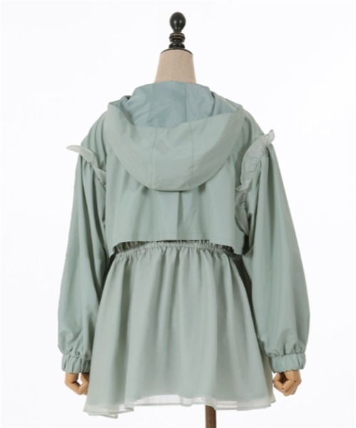 axes femme POETIQUE（アクシーズファムポエティック）の「ミリタリーフーディーブルゾン（ブルゾン・レディース・ミント/ブラック/キナリ・MEDIUM）」の9枚目の写真