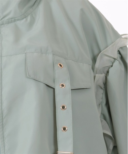 axes femme POETIQUE（アクシーズファムポエティック）の「ミリタリーフーディーブルゾン（ブルゾン・レディース・ミント/ブラック/キナリ・MEDIUM）」の12枚目の写真