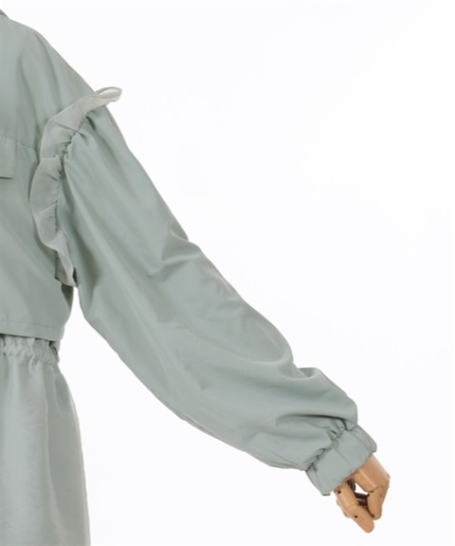 axes femme POETIQUE（アクシーズファムポエティック）の「ミリタリーフーディーブルゾン（ブルゾン・レディース・ミント/ブラック/キナリ・MEDIUM）」の15枚目の写真