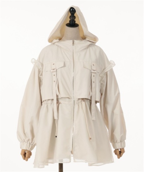 axes femme POETIQUE（アクシーズファムポエティック）の「ミリタリーフーディーブルゾン（ブルゾン・レディース・ミント/ブラック/キナリ・MEDIUM）」の21枚目の写真