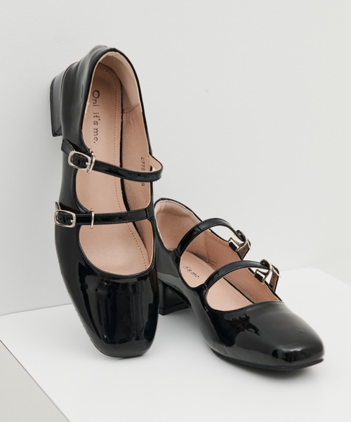 MERLOT（メルロー）の「ダブルストラップパンプス（パンプス・レディース・ブラック/シルバー・S/M/L）」の5枚目の写真