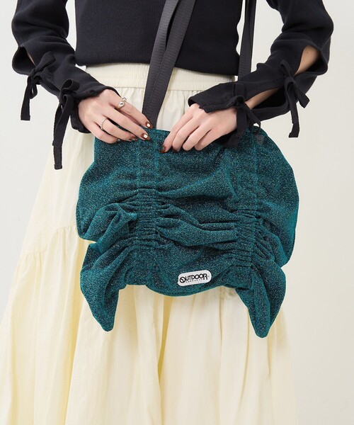 FREAK'S STORE(フリークスストア)の「OUTDOOR PRODUCTS × FREAK'S STORE/アウトドアプロダクツ 別注 ラメギャザー 2wayバッグ(トートバッグ・レディース・ゴールド/シルバー/サックスブルー/ブラック・ONE SIZE)」の13枚目の写真