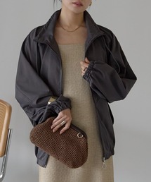 ナイロンジャケット（グレー/灰色系・フードなし）ファッション