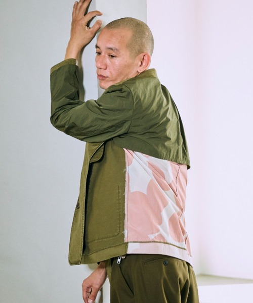 OPULENCE（オーピュレンス）の「リバーシブルジャケット（テーラードジャケット・メンズ・カーキ/ブラック・FREE）」の4枚目の写真