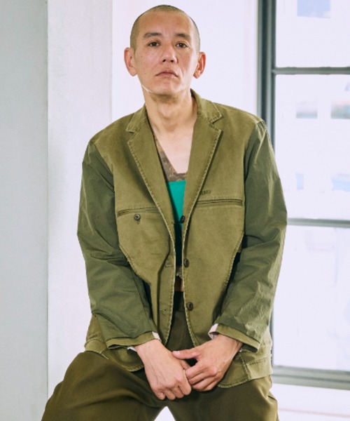 OPULENCE（オーピュレンス）の「リバーシブルジャケット（テーラードジャケット・メンズ・カーキ/ブラック・FREE）」の3枚目の写真