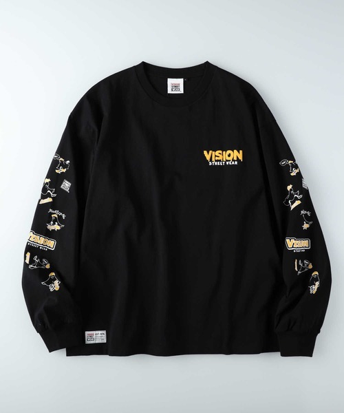 VISION STREET WEAR（ヴィジョンストリートウェア）の「【VISION STREET 】別注袖ゴーストプリントロンT（Tシャツ/カットソー・メンズ・ブラック/ホワイト/グレー・M/L/XL）」の6枚目の写真