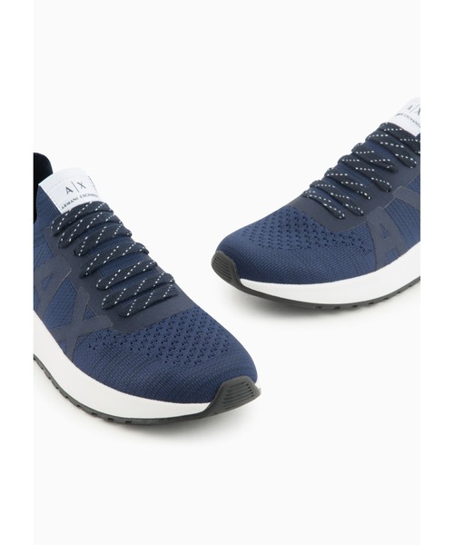 ARMANI EXCHANGE(アルマーニエクスチェンジ)の「【A|X アルマーニ エクスチェンジ】AXロゴ レースアップスニーカー(スニーカー・メンズ・ネイビー/ブラック/イエロー/オフホワイト・9/8.5/9.5/6.5/7/7.5/6/8/5.5/5/10)」の4枚目の写真