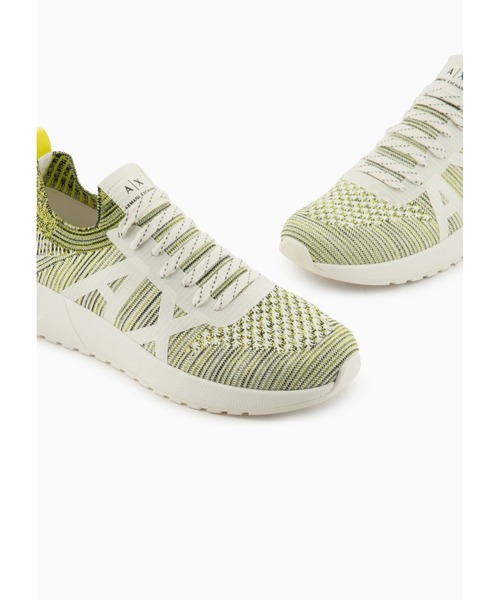 ARMANI EXCHANGE(アルマーニエクスチェンジ)の「【A|X アルマーニ エクスチェンジ】AXロゴ レースアップスニーカー(スニーカー・メンズ・ネイビー/ブラック/イエロー/オフホワイト・9/8.5/9.5/6.5/7/7.5/6/8/5.5/5/10)」の1枚目の写真