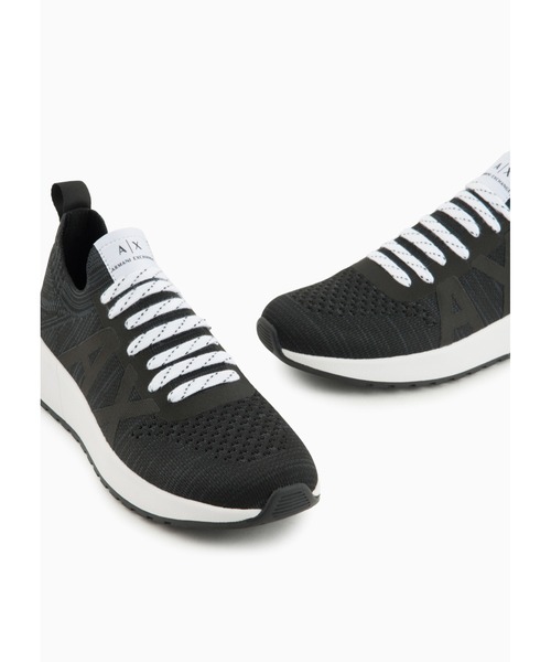 ARMANI EXCHANGE(アルマーニエクスチェンジ)の「【A|X アルマーニ エクスチェンジ】AXロゴ レースアップスニーカー(スニーカー・メンズ・ネイビー/ブラック/イエロー/オフホワイト・9/8.5/9.5/6.5/7/7.5/6/8/5.5/5/10)」の3枚目の写真