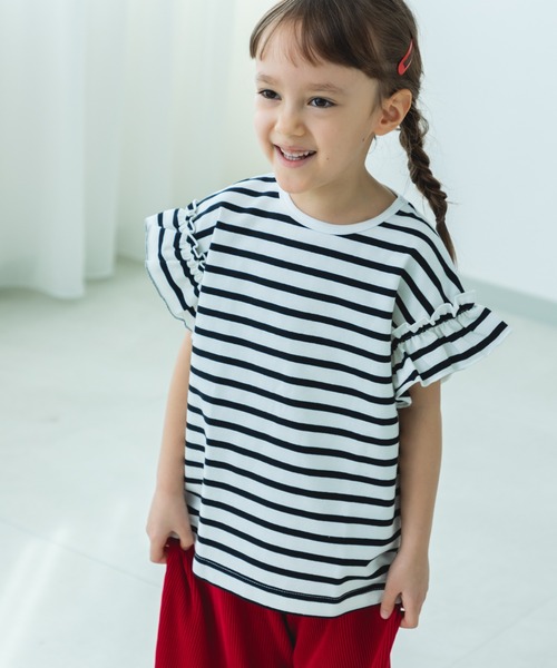 選べるデザイン ガールズフリルトップス（Tシャツ/カットソー