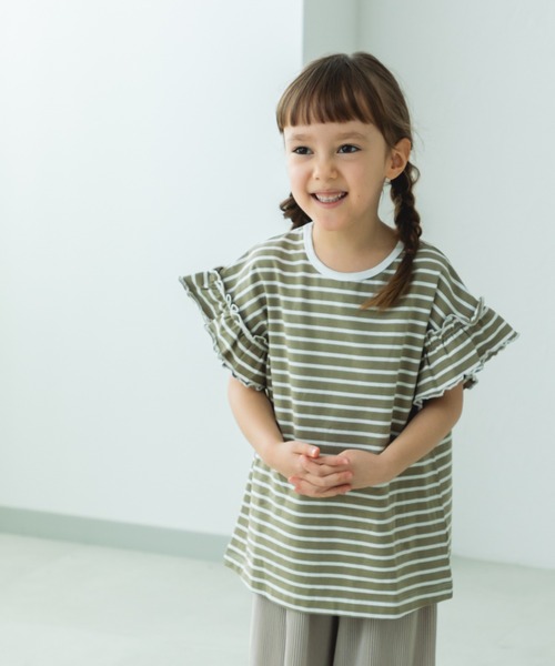 選べるデザイン ガールズフリルトップス（Tシャツ/カットソー