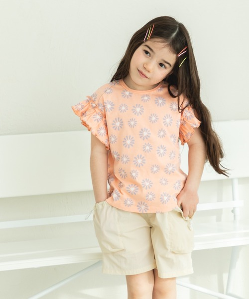 pairmanon（ペアマノン）の「選べるデザイン ガールズフリルトップス（Tシャツ/カットソー・キッズ・ブラック/パープル/ライトブルー/ホワイト/グリーン系その他/ブルー系その他/ブラック系その他/ホワイト系その他/パープル系その他/イエロー系その他/ピンク系その他/ライトピンク/ラベンダー/ブルー/ピンク/ブラック系その他2/ライトベージュ/ブルー系その他2/ピンク系その他2・90/100/150/110/120/80/130/140）」の19枚目の写真