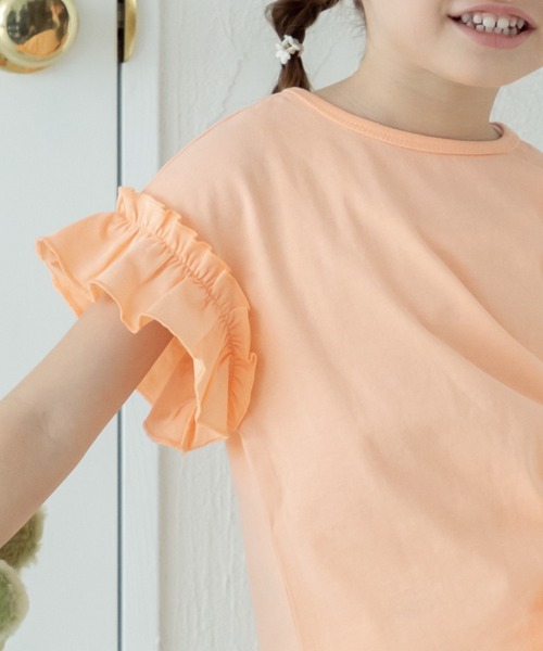 選べるデザイン ガールズフリルトップス（Tシャツ/カットソー