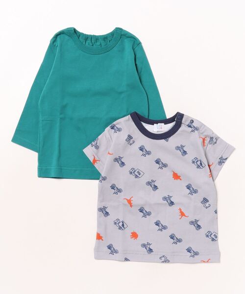 [ベビー]ツーリングダイナソー（恐竜）プリントTシャツセット（Tシャツ/カットソー）｜hakka baby（ハッカベビー）