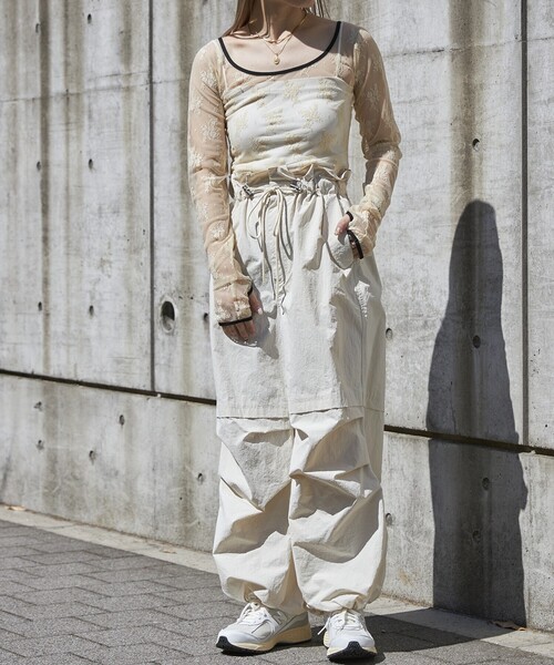 Firsthand(ファーストハンド)の「Firsthand/ファーストハンド バックオープン チュールレースプルオーバー(その他トップス・レディース・ブラック/ベージュ・FREE)」の13枚目の写真