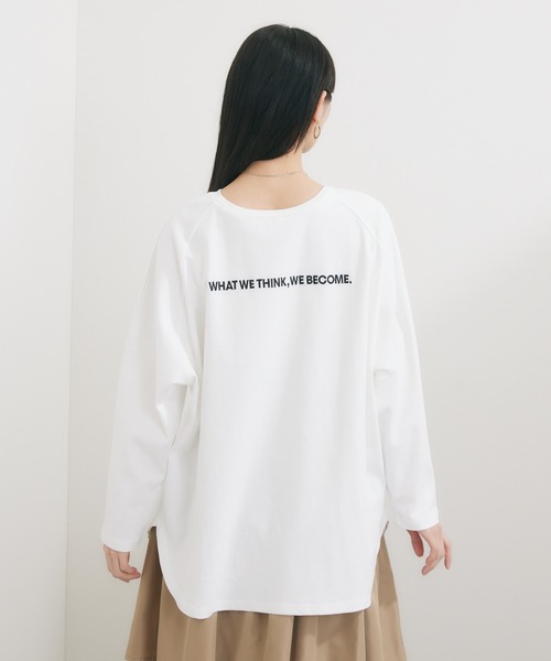 Dignite collier(ディニテコリエ)の「Dignite collier 2WAY PHOTOプリン トロンT(Tシャツ/カットソー・レディース・ホワイト/ライトグレー・FREE)」の12枚目の写真