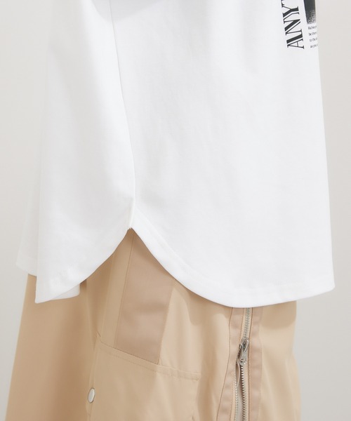 Dignite collier(ディニテコリエ)の「Dignite collier 2WAY PHOTOプリン トロンT(Tシャツ/カットソー・レディース・ホワイト/ライトグレー・FREE)」の22枚目の写真