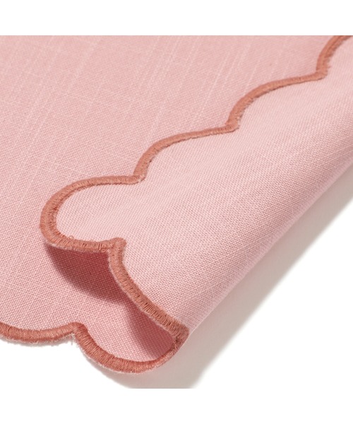 Francfranc（フランフラン）の「キッチンクロス フリル ロゴ ピンク（キッチンツール・レディース・ピンク・FREE）」の2枚目の写真