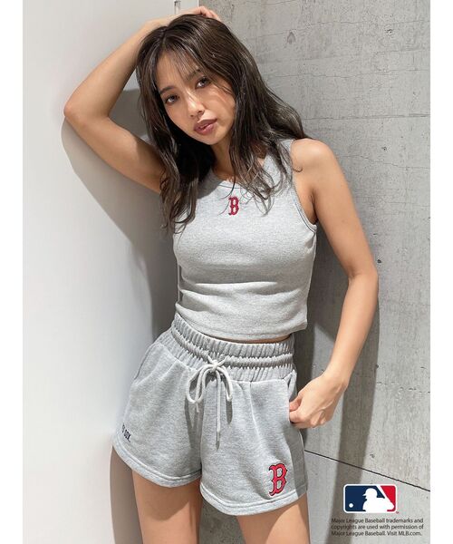 MLB（メジャーリーグベースボール）の「GYDA【MLB】カップ付きアメスリトップス（タンクトップ・レディース・グレー/オフホワイト/ブラック・FREE）」の3枚目の写真