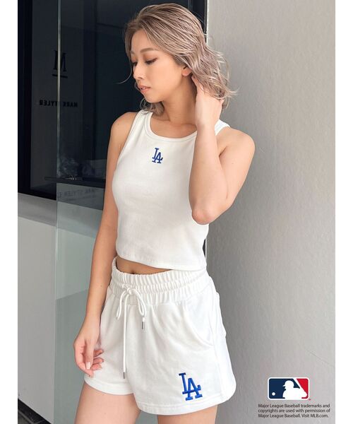 MLB（メジャーリーグベースボール）の「GYDA【MLB】カップ付きアメスリトップス（タンクトップ・レディース・グレー/オフホワイト/ブラック・FREE）」の5枚目の写真