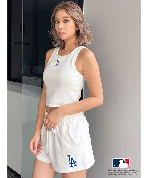 MLB（メジャーリーグベースボール）の「GYDA【MLB】カップ付きアメスリトップス（タンクトップ・レディース・グレー/オフホワイト/ブラック・FREE）」の6枚目の写真