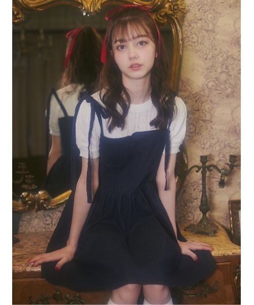 PHILLY（フィリー）の「【PHILLY】デニムビスチェミニワンピース（ワンピース・レディース・ブルー系/ホワイト・FREE）」の5枚目の写真