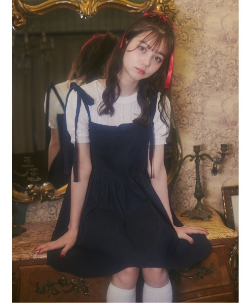 PHILLY（フィリー）の「【PHILLY】デニムビスチェミニワンピース（ワンピース・レディース・ブルー系/ホワイト・FREE）」の6枚目の写真