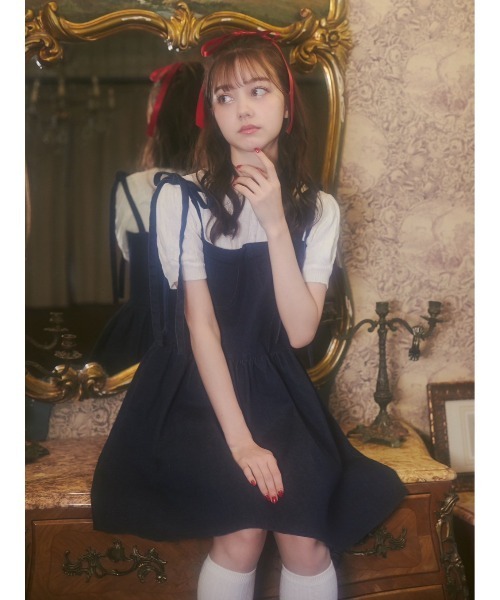 PHILLY（フィリー）の「【PHILLY】デニムビスチェミニワンピース（ワンピース・レディース・ブルー系/ホワイト・FREE）」の7枚目の写真