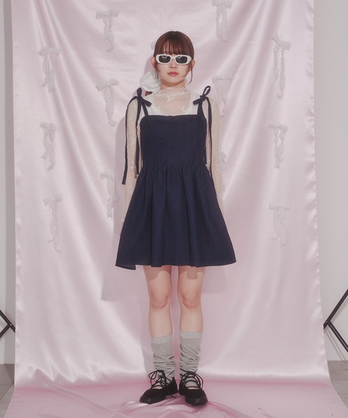 PHILLY（フィリー）の「【PHILLY】デニムビスチェミニワンピース（ワンピース・レディース・ブルー系/ホワイト・FREE）」の11枚目の写真