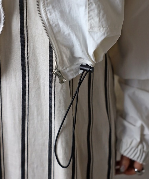 Bonjour Sagan（ボンジュールサガン）の「ナイロンドロストブルゾン（ブルゾン・レディース・ブラック/ベージュ/オフホワイト・FREE）」の13枚目の写真