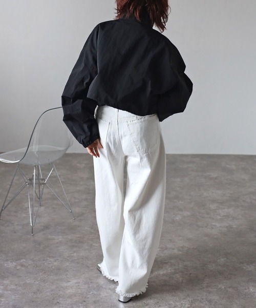 Bonjour Sagan（ボンジュールサガン）の「ナイロンドロストブルゾン（ブルゾン・レディース・ブラック/ベージュ/オフホワイト・FREE）」の20枚目の写真