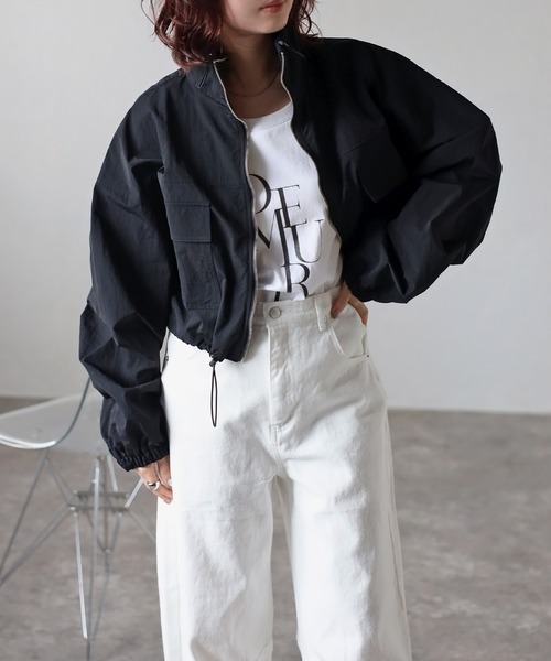 ナイロンドロストブルゾン アウター ブルゾン オシャレ レディース 春服 秋服 ナイロンドロストブルゾン（ブルゾン）｜Bonjour Sagan