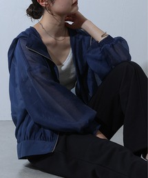 シアーエステルボイルフード付マウンテンパーカー