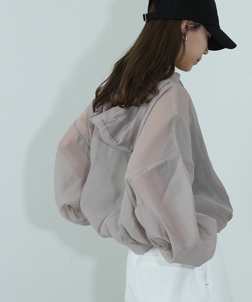 COLONY 2139（コロニートゥーワンスリーナイン）の「シアーエステルボイルフード付マウンテンパーカー（マウンテンパーカー・レディース・オフホワイト/グレイッシュベージュ/ブラック/グレー/ネイビー・FREE）」の15枚目の写真