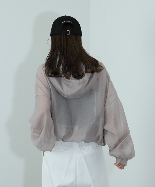 COLONY 2139（コロニートゥーワンスリーナイン）の「シアーエステルボイルフード付マウンテンパーカー（マウンテンパーカー・レディース・オフホワイト/グレイッシュベージュ/ブラック/グレー/ネイビー・FREE）」の17枚目の写真