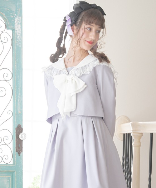 Catherine Cottage(キャサリンコテージ)の「レース襟セーラースーツ(スーツセット・キッズ・ピンク/ライラック/ブラック・160/150)」の17枚目の写真