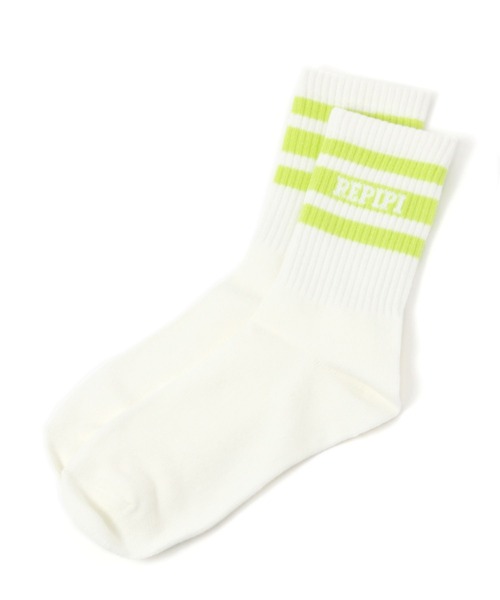 repipi armario(レピピ アルマリオ)の「カラーラインソックス(ソックス/靴下・キッズ・ホワイト/ブラック/ライム/ブルー/ブルー系2/パープル/ピンク/コーラル・FREE)」の1枚目の写真