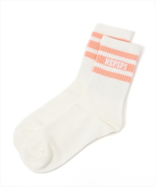 repipi armario(レピピ アルマリオ)の「カラーラインソックス(ソックス/靴下・キッズ・ホワイト/ブラック/ライム/ブルー/ブルー系2/パープル/ピンク/コーラル・FREE)」の2枚目の写真