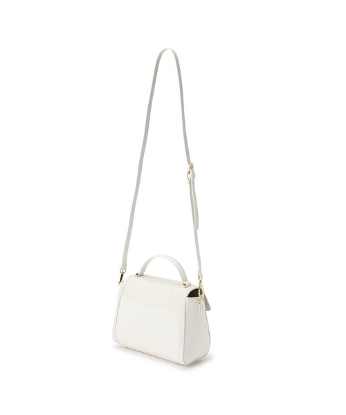 EDIT COLOGNE（エディットコロン）の「ツィードパイピングバッグ（ショルダーバッグ・レディース・ホワイト/ブラック・ﾌﾘ-）」の9枚目の写真