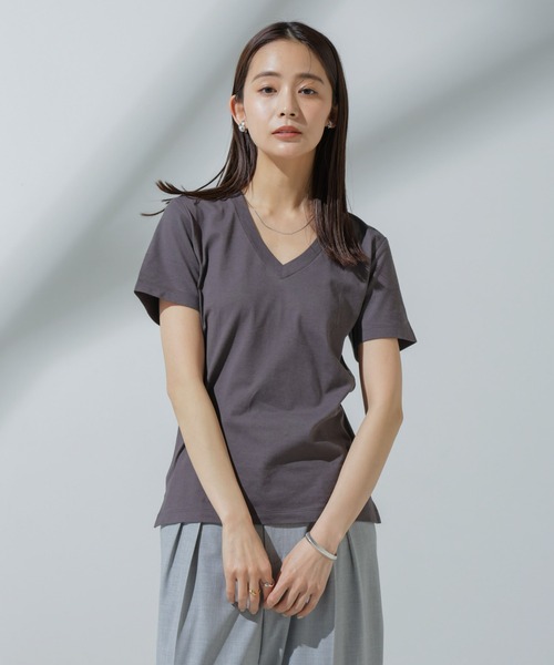 tシャツ Anti Soaked(R) 汗染み防止 VネックTシャツ レディース Anti Soaked (R) 汗染み防止 Vネック Tシャツ