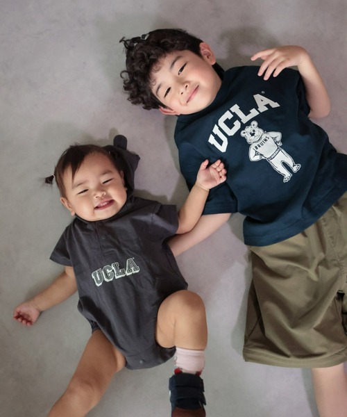 UCLA（ユーシーエルエー）の「【KIDS】【UCLA】TYPY別注プリントロンパース（ロンパース・キッズ・アイボリー/チャコールグレー・ONE SIZE）」の22枚目の写真