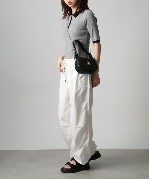 SETUP7（セットアップセブン）の「【SETUP7】チェーンストラップ テサリーミニバッグ SCCH517（ショルダーバッグ・レディース・ホワイト/ダークブラウン/ブラック・FREE）」の12枚目の写真