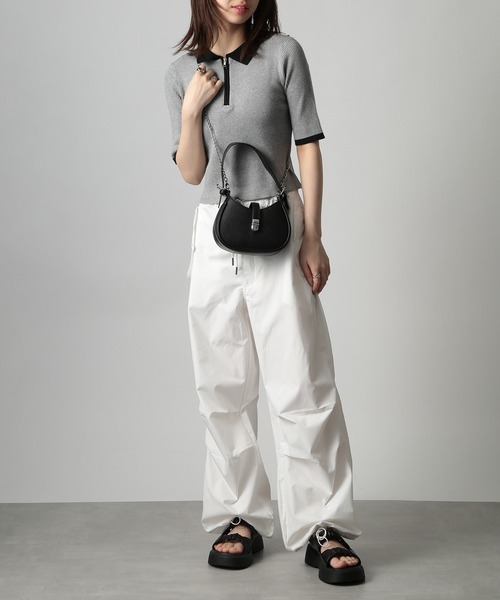 SETUP7（セットアップセブン）の「【SETUP7】チェーンストラップ テサリーミニバッグ SCCH517（ショルダーバッグ・レディース・ホワイト/ダークブラウン/ブラック・FREE）」の13枚目の写真