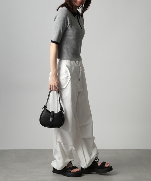 SETUP7（セットアップセブン）の「【SETUP7】チェーンストラップ テサリーミニバッグ SCCH517（ショルダーバッグ・レディース・ホワイト/ダークブラウン/ブラック・FREE）」の14枚目の写真