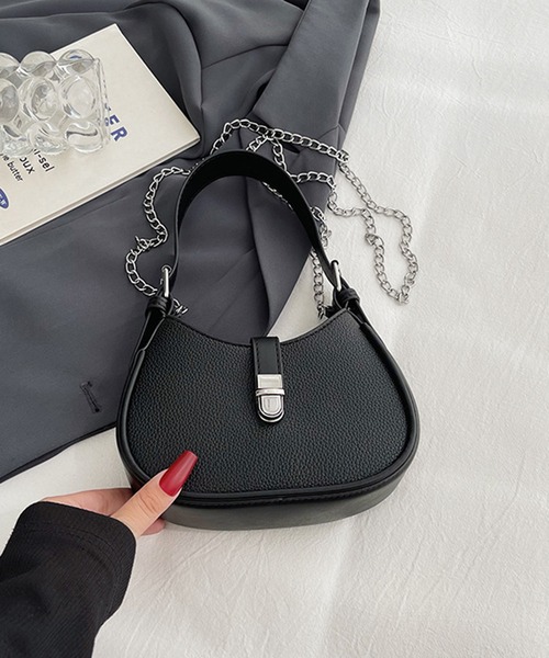 SETUP7（セットアップセブン）の「【SETUP7】チェーンストラップ テサリーミニバッグ SCCH517（ショルダーバッグ・レディース・ホワイト/ダークブラウン/ブラック・FREE）」の8枚目の写真