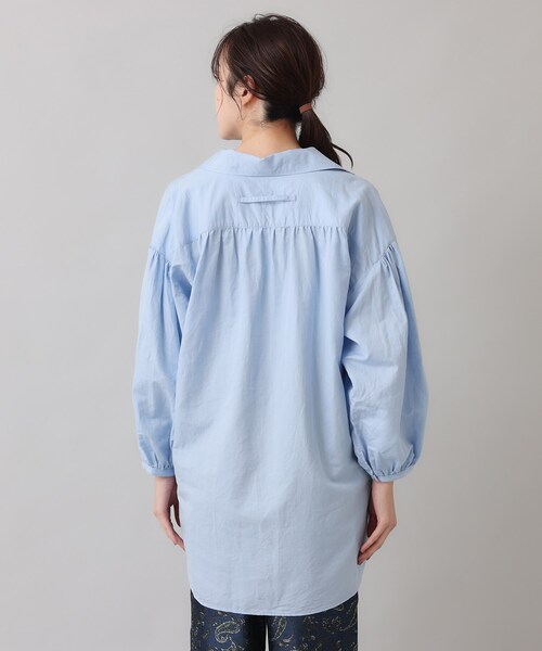 セール】【TICCA】コットンリネンレースアップシャツ
