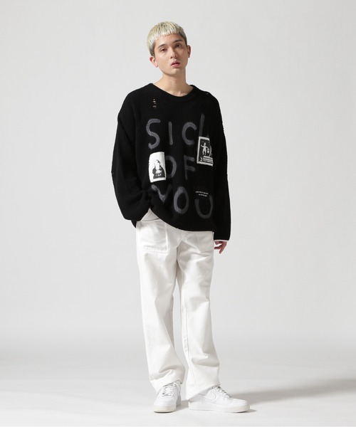 ROYAL FLASH（ロイヤルフラッシュ）の「Guernika/ゲルニカ/CREW NECK KNIT SWEATER（ニット/セーター・メンズ・ベージュ/ブラック/ブルー・F）」の19枚目の写真